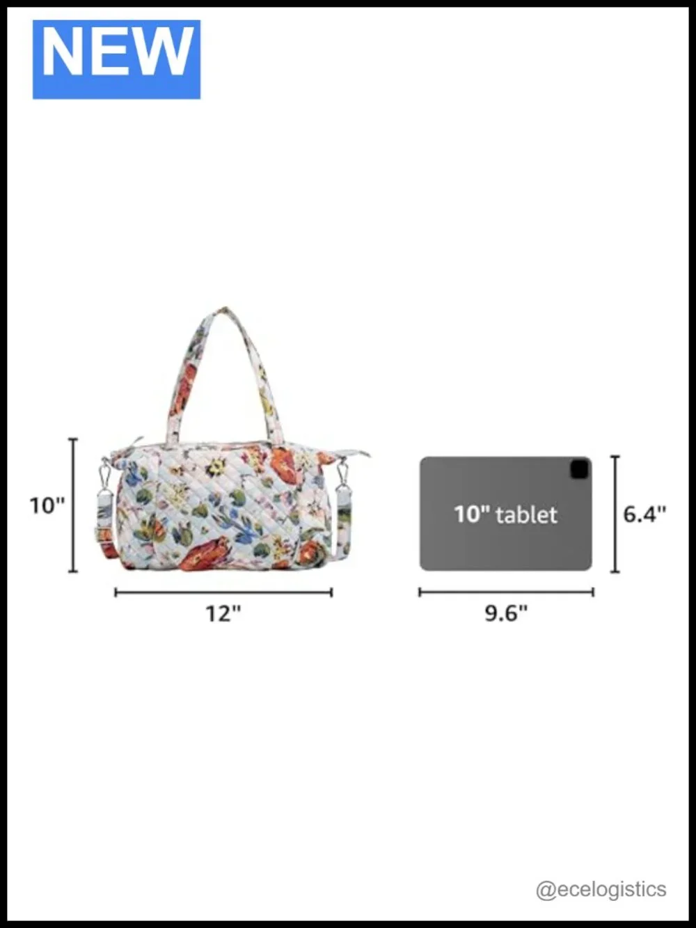 Vera Bradley Cotton Pleated Multi-Strap Shoulder Satchel Purse, Recycled